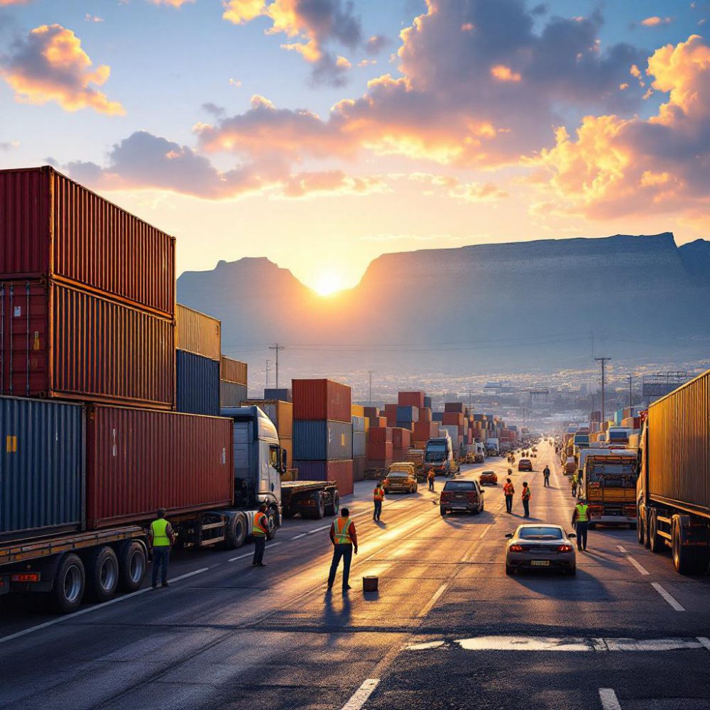 I need images for the following but it needs to be for a South African market, it needs to have more of a South Africa touchfeel to the images Road Freight
